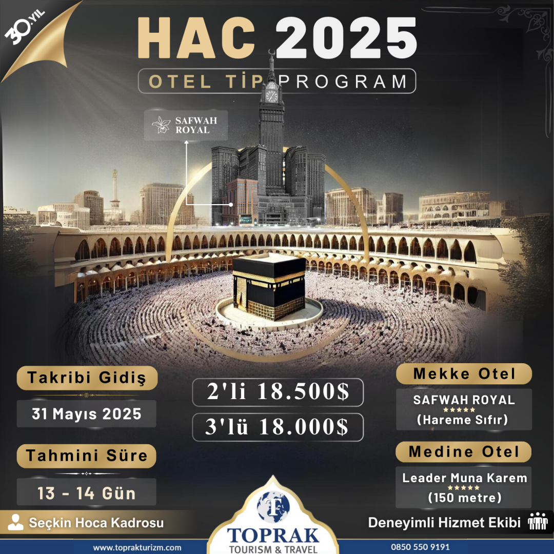 Hac 5 yıldız lüks programlar 2025