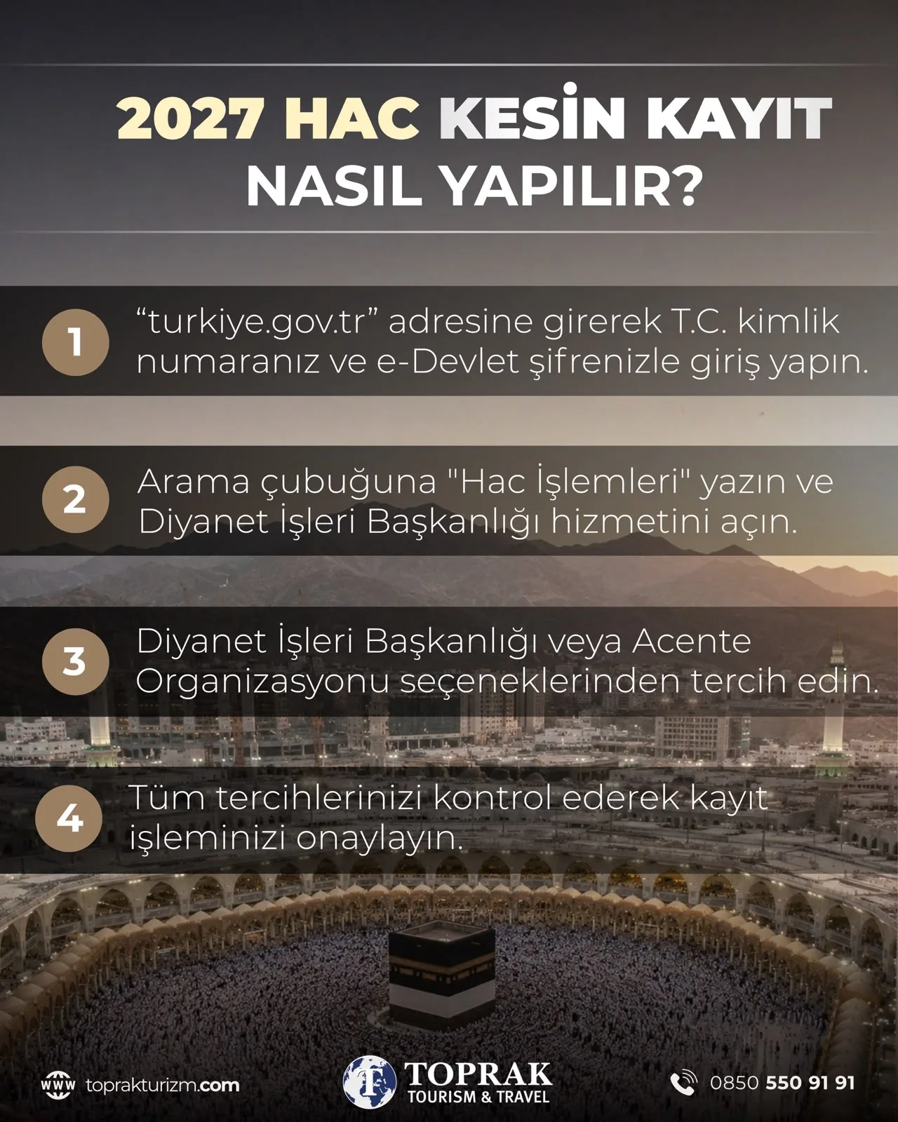 2027 hac kurasından kesin kayda - adım 3